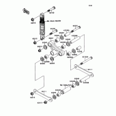 Схема вузла: Задня підвіска для Kawasaki ZX750 Ninja ZX-7