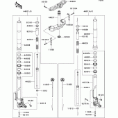 Схема узла: Вилка передней оси для Kawasaki ZR1000 Z1000 ABS