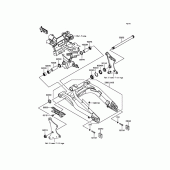 Схема вузла: Задній важіль (Маятник) для Kawasaki EX650 ER-6F
