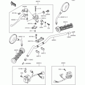 Схема вузла: Кермо & Пульт управління рульовим для Kawasaki ZR550 Zephyr