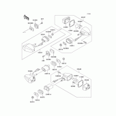 Схема узла: Поворотники для Kawasaki EX500 Ninja 500R