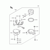 Схема вузла: Панель приладів для Kawasaki BJ250 Estrella