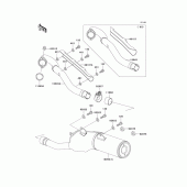 Схема вузла: Вихлопна система для Kawasaki KLX250 KLX250SR