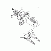 Схема вузла: Задня підвіска Амортизатор для Kawasaki KLX110 KLX110L