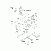 Схема узла: Задняя подвеска для Kawasaki KL650 KLR650
