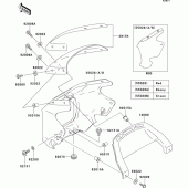 Схема узла: Облицовочные элементы для Kawasaki ZR1100 ZRX1100