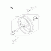 Схема узла: Ступица переднего колеса для Kawasaki ZX636 Ninja ZX-6R