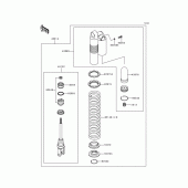 Схема вузла: Амортизатор для Kawasaki KX250/ KX252 KX250