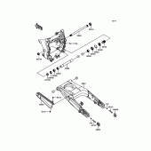 Схема вузла: Задній важіль (Маятник) для Kawasaki ZX1400 Ninja ZX-14R ABS