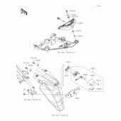 Схема узла: Задний фонарь (Стоп-сигнал) для Kawasaki EX400 Ninja 400R