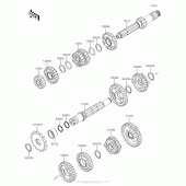 Схема вузла: Трансмісія для Kawasaki KX100