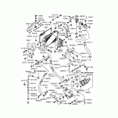 Схема вузла: Радіатор для Kawasaki ZR1200 ZRX1200R