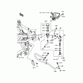 Схема вузла: Задній гальмівний циліндр для Kawasaki BX250 NINJA 250SL