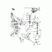 Схема вузла: Задній гальмівний циліндр (AFF) для Kawasaki BX250 NINJA 250SL