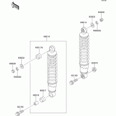Схема вузла: Підвіска/амортизатор для Kawasaki ER500 ER-5