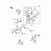 Схема узла: Передний тормозной цилиндр для Kawasaki ZR400 Zephyr X