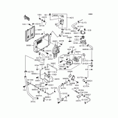 Схема вузла: Радіатор для Kawasaki EX250 ZZR250
