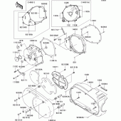 Схема вузла: Left engine cover(s) для Kawasaki VN1600 VN1600 Classic