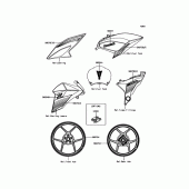 Схема вузла: Наклейки для Kawasaki ZR800 Z800