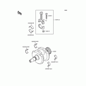 Схема вузла: Колінчастий вал для Kawasaki VN250 Eliminator 250V