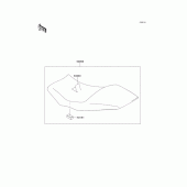 Схема вузла: Сидіння для Kawasaki ER400 ER-4N