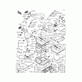 Схема узла: Воздушный фильтр для Kawasaki ZX600 Ninja ZX-6