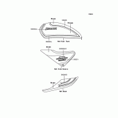 Схема вузла: Наклейки (Brown/Orange; ZR1100-A7) для Kawasaki ZR1100 Zephyr 1100