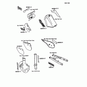 Схема узла: Наклейки для Kawasaki KMX125
