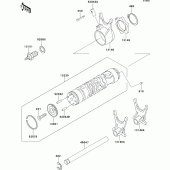 Схема вузла: Gear change drum/shift fork(s) для Kawasaki ZR550 Zephyr