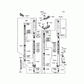 Схема вузла: Вилка передньої осі для Kawasaki KLX450 KLX450R
