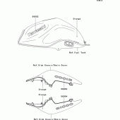 Схема вузла: Decals(orange)(b7f) для Kawasaki ZR1000 Z1000