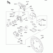 Схема вузла: Заднє гальмо (b3h/b4h) для Kawasaki ZX1200 Ninja ZX-12R