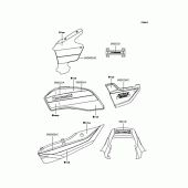 Схема вузла: Наклейки (A7F) для Kawasaki ZR1200 ZRX1200R