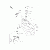Схема вузла: Паливний бак для Kawasaki KX125