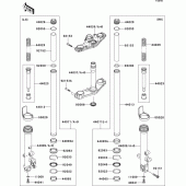 Схема узла: Передняя вилка(1/2) для Kawasaki EX650 Ninja 650 ABS