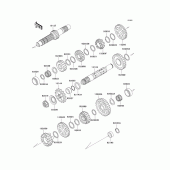 Схема узла: Трансмиссия для Kawasaki KL650 KLR650