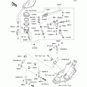 Схема вузла: Передній гальмівний циліндр Kawasaki ZR750 Z750