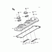 Схема узла: Клапанная крышка для Kawasaki ZX1000 Z1000SX ABS