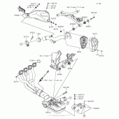 Схема вузла: Вихлопна система для Kawasaki KLZ1000 Versys 1000 LT