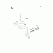 Схема узла: Лапка тормоза для Kawasaki KX65