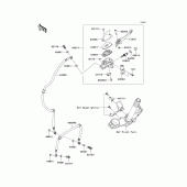 Схема узла: Передний тормозной цилиндр для Kawasaki ZR800 Z800