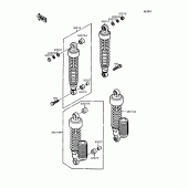 Схема узла: Подвеска/задний амортизатор для Kawasaki EL250 Eliminator 250SE