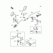 Схема вузла: Кермо для Kawasaki KL250 KL250 Super Sherpa