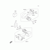 Схема вузла: Поворотники для Kawasaki KLX400 KLX400SR