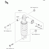 Схема вузла: Задній амортизатор(и)(b7f/b8f) для Kawasaki ZR1000 Z1000