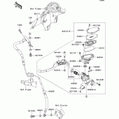 Схема вузла: Clutch master cylinder для Kawasaki ZG1400 1400GTR ABS