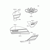 Схема узла: Наклейки (Синий; E6F) для Kawasaki ZR400 ZRX
