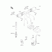 Схема узла: Катушка зажигания для Kawasaki ZX600 Ninja ZX-6