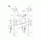 Схема узла: Вилка передней оси для Kawasaki KL110 KSR