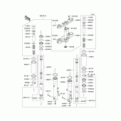 Схема вузла: Вилка передньої осі для Kawasaki VN2000 Vulcan 2000